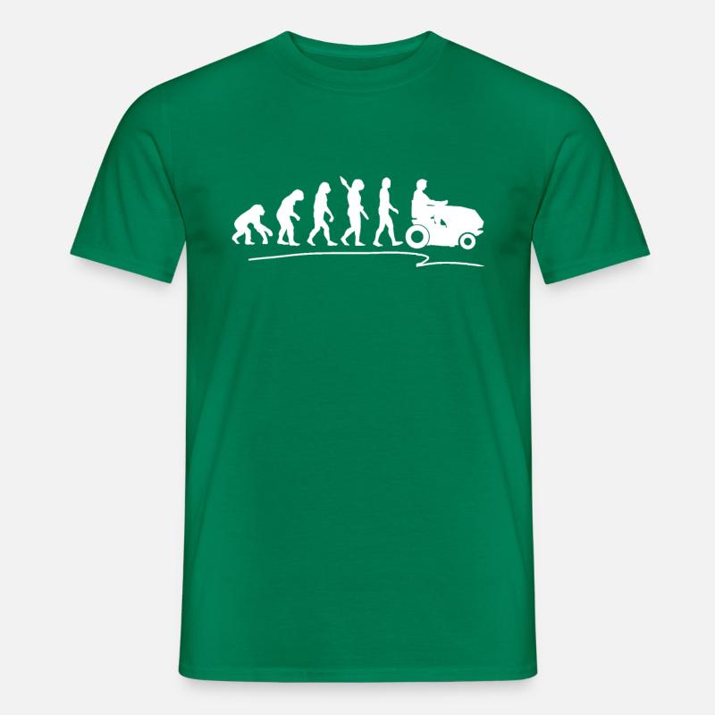 Evolution Rasenmähen Gärtner - Männer T-Shirt - Kelly Green
