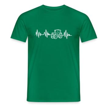 Herzschlag Traktor EKG Trekker Bauer - Männer T-Shirt - Kelly Green - Vorne - AI Model Male 178 dark (178cm)
