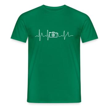 Battement de coeur Photographe - T-shirt homme - vert - Devant - AI Model Male 178 dark (178cm)