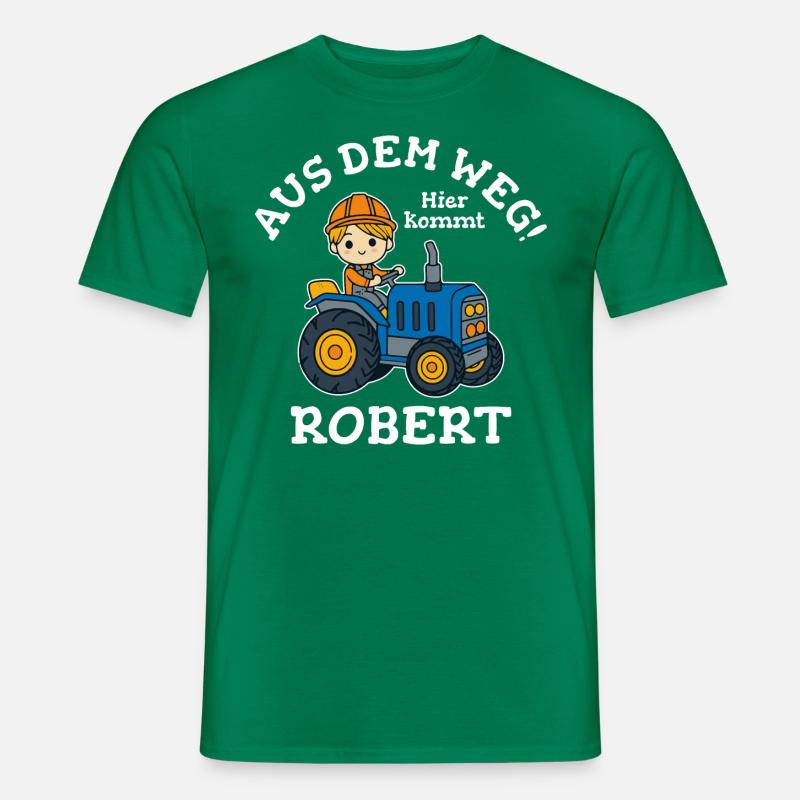 Robert Vorname Traktor - Männer T-Shirt - Kelly Green