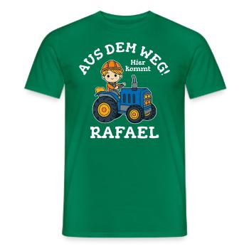 Rafael Vorname Traktor - Männer T-Shirt - Kelly Green - Vorne - AI Model Male 178 dark (178cm)