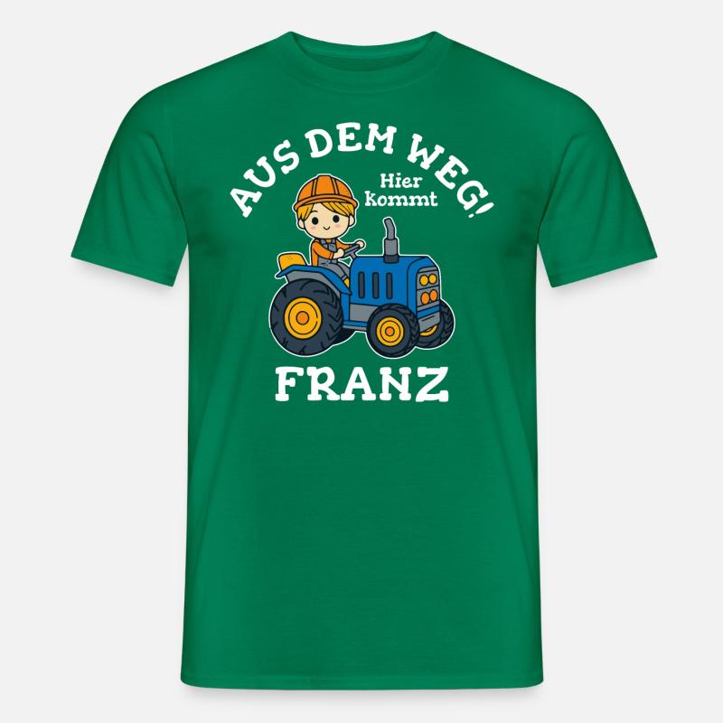 Franz Vorname Traktor - Männer T-Shirt - Kelly Green