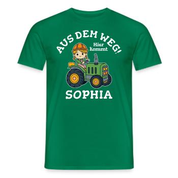 Sophia Name Traktor - Männer T-Shirt - Kelly Green - Vorne - AI Model Male 178 dark (178cm)