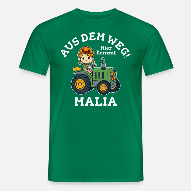 Malia Name Traktor - Männer T-Shirt - Kelly Green