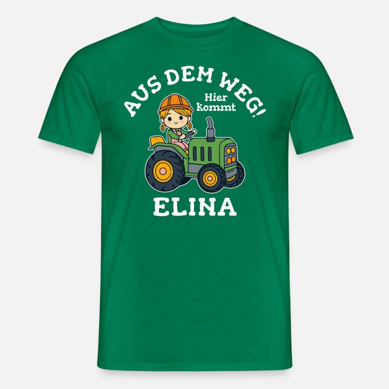 Elina Name Traktor - Männer T-Shirt - Kelly Green