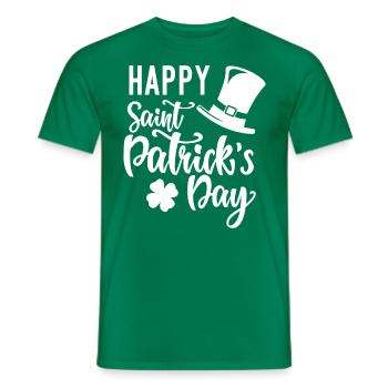 Happy St. Patrick's Day Irish Clover Gift - Men's T-Shirt - kelly green - Front - AI Model Male 178 dark (178cm)