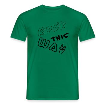 Rock this way - Männer T-Shirt - Kelly Green - Vorne - AI Model Male 178 dark (178cm)