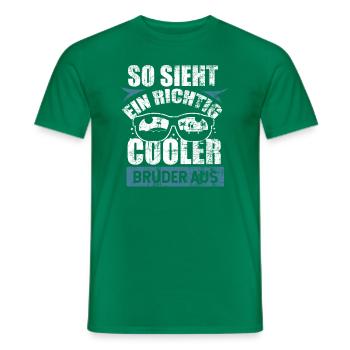 So sieht ein richtig cooler Bruder aus Geschenke - Männer T-Shirt - Kelly Green - Vorne - AI Model Male 178 dark (178cm)