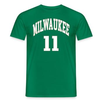Milwaukee 11 - Men's T-Shirt - kelly green - Front - AI Model Male 178 dark (178cm)