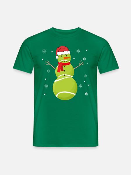 Tennis Schneemann - Männer T-Shirt - Kelly Green