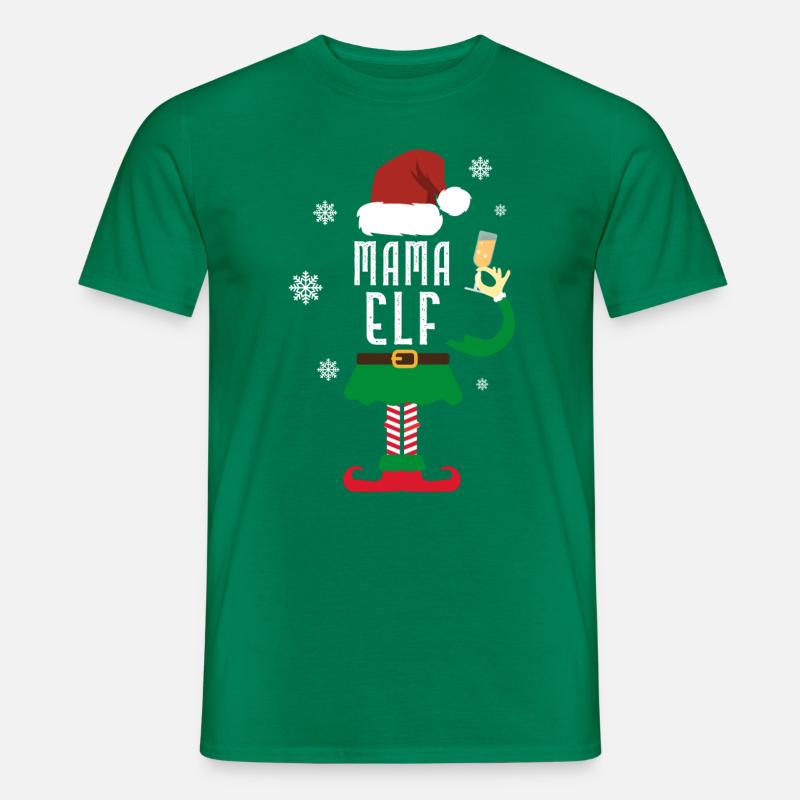 Mama Elf - Männer T-Shirt - Kelly Green