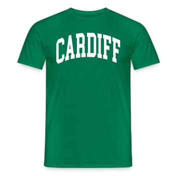 Cardiff - Men's T-Shirt - kelly green - Front - AI Model Male 178 dark (178cm)