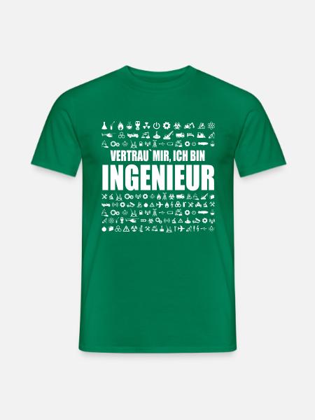 Vertrau mir ich bin Ingenieur - Männer T-Shirt - Kelly Green