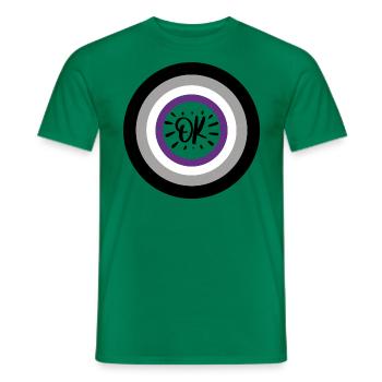 Asexual OK - Men's T-Shirt - kelly green - Front - AI Model Male 178 dark (178cm)