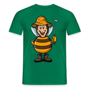 funny beekeeper as bee - Men's T-Shirt - kelly green - Front - AI Model Male 178 dark (178cm)