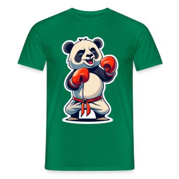 Boxe Panda - T-shirt homme - vert - Devant - AI Model Male 178 dark (178cm)