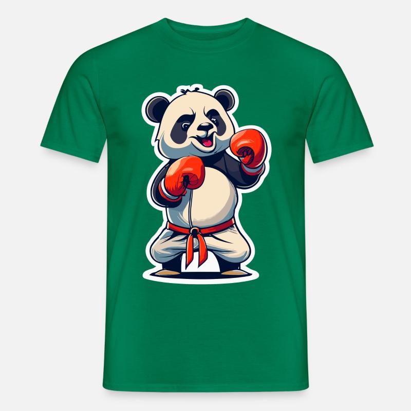 Panda boxt - Männer T-Shirt - Kelly Green