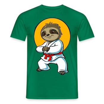 Cute Sport Sloth - Men's T-Shirt - kelly green - Front - AI Model Male 178 dark (178cm)