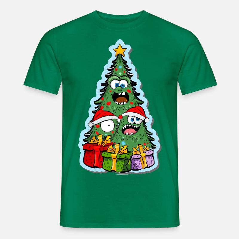 lustiger Weihnachtsbaum - Männer T-Shirt - Kelly Green
