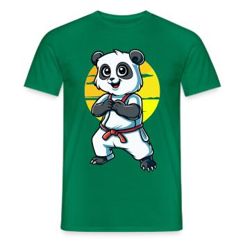 Süsser Kampfsport Panda - Männer T-Shirt - Kelly Green - Vorne - AI Model Male 178 dark (178cm)
