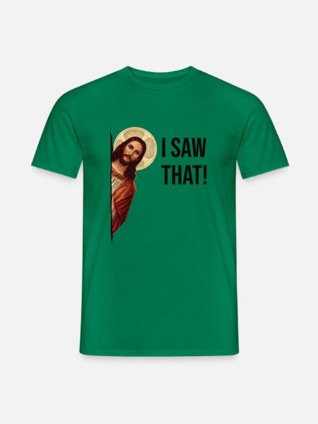 I saw that: Jesus Meme - Männer T-Shirt - Kelly Green