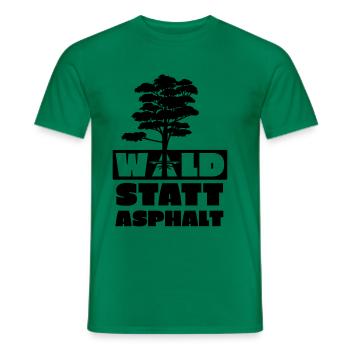 Forêt au lieu d’asphalte ! - T-shirt homme - vert - Devant - AI Model Male 178 dark (178cm)