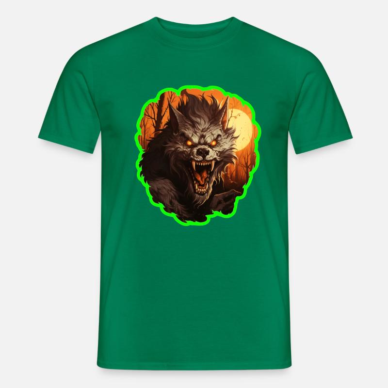 Halloween Werwolf - Männer T-Shirt - Kelly Green