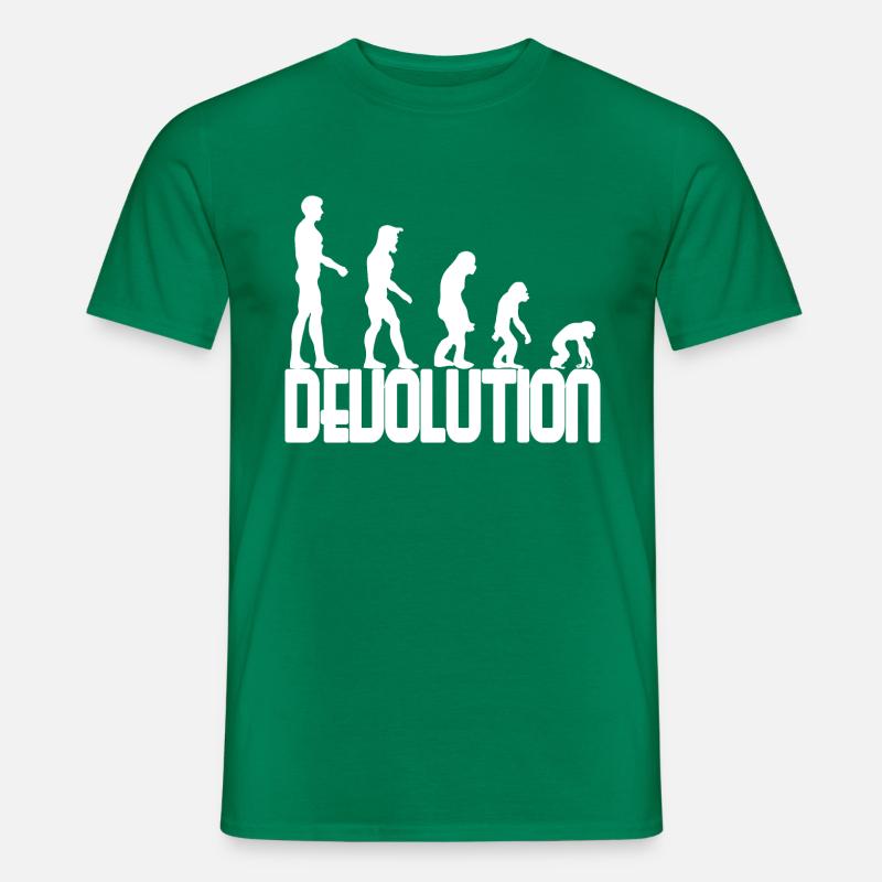 Devolution Evolution simple design - Men’s T-shirt - kelly green