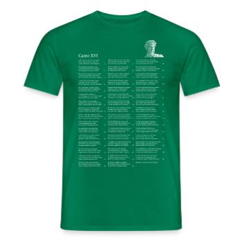 Dante - Divine Comedy - Canto XVI - Men's T-Shirt - kelly green - Front - AI Model Male 178 dark (178cm)