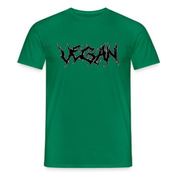 VEGAN (Black Metal) - T-shirt homme - vert - Devant - AI Model Male 178 dark (178cm)