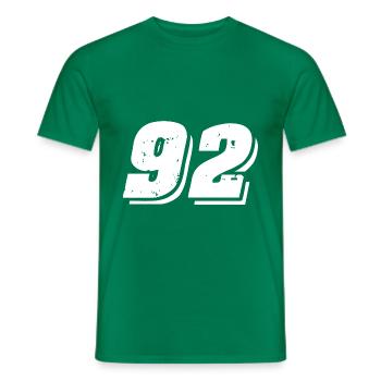 Symbole numérique 92 - T-shirt homme - vert - Devant - AI Model Male 178 dark (178cm)