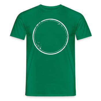 vintage circle - Men's T-Shirt - kelly green - Front - AI Model Male 178 dark (178cm)