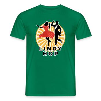 Lindy Hop | Swing dance | Gift idea - Men's T-Shirt - kelly green - Front - AI Model Male 178 dark (178cm)