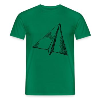 Paper planes - flying - Men's T-Shirt - kelly green - Front - AI Model Male 178 dark (178cm)