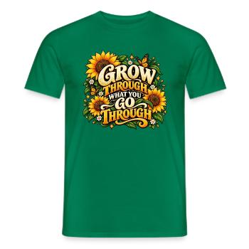 Wechsle durch das, was du durchmachst | Sonnenblume - Männer T-Shirt - Kelly Green - Vorne - AI Model Male 178 dark (178cm)