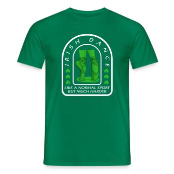 St. Patricks Day Shirt, Irish Dance Sport aber - Männer T-Shirt - Kelly Green - Vorne - AI Model Male 178 dark (178cm)