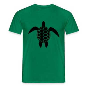 turtle - Men's T-Shirt - kelly green - Front - AI Model Male 178 dark (178cm)