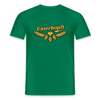 Unterhopft, Outline - Men's T-Shirt - kelly green - Front - AI Model Male 178 dark (178cm)