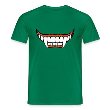 Vampire's teeth - Men's T-Shirt - kelly green - Front - AI Model Male 178 dark (178cm)