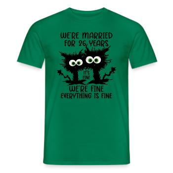 26 Years Married Jade Wedding Gift - Men's T-Shirt - kelly green - Front - AI Model Male 178 dark (178cm)