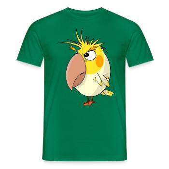 Calopsitta en colère - T-shirt homme - vert - Devant - AI Model Male 178 dark (178cm)