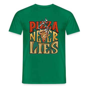 Pizza never lies - T-shirt homme - vert - Devant - AI Model Male 178 dark (178cm)
