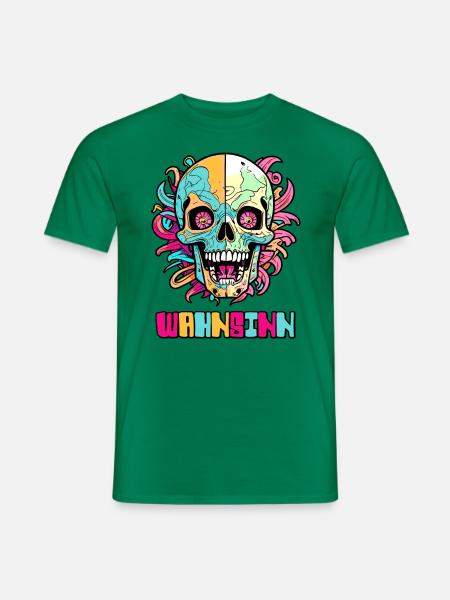 Wahnsinns Skull - Männer T-Shirt - Kelly Green