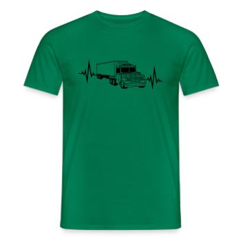 pouls fréquence cardiaque camion wagon télécommande - T-shirt homme - vert - Devant - AI Model Male 178 dark (178cm)
