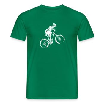 ss200519 BNW Mountainbiker weiss - Männer T-Shirt - Kelly Green - Vorne - AI Model Male 178 dark (178cm)