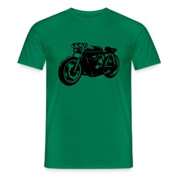 cafe racer - Men's T-Shirt - kelly green - Front - AI Model Male 178 dark (178cm)