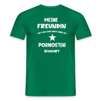 Freundin Beziehung Freund Lustiger Spruch Geschenk - Männer T-Shirt - Kelly Green - Vorne - AI Model Male 178 dark (178cm)