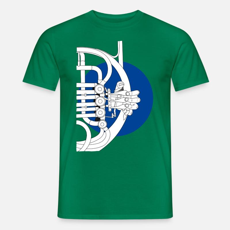 Corno Mano Corno Francese Corno Alto Corno Arco Corno Baritono Corno - T-shirt uomo - verde kelly