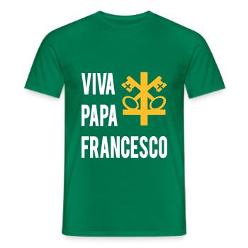 VIVA PAPA FRANCESCO - T-shirt homme - vert - Devant - AI Model Male 178 dark (178cm)