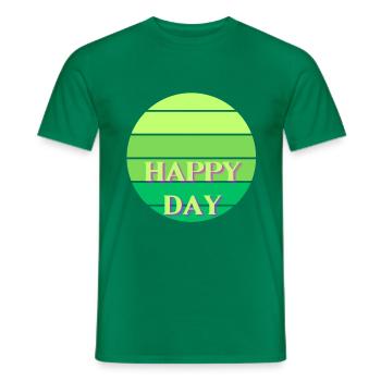 HAPPY DAY 1 - Männer T-Shirt - Kelly Green - Vorne - AI Model Male 178 dark (178cm)